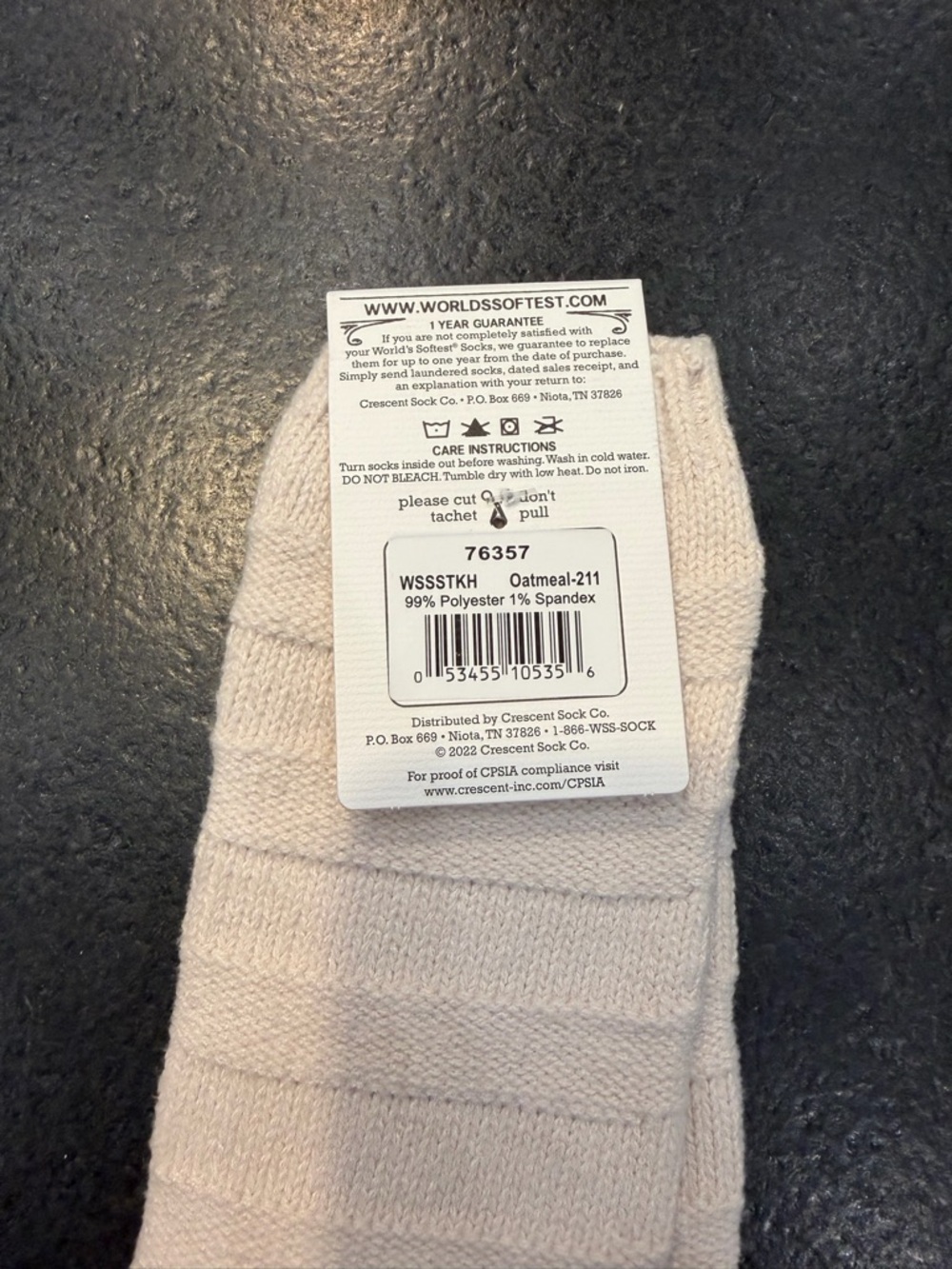 World's Softest Women's Cream Ribbed Knee-High Socks - Picture 3 of 3